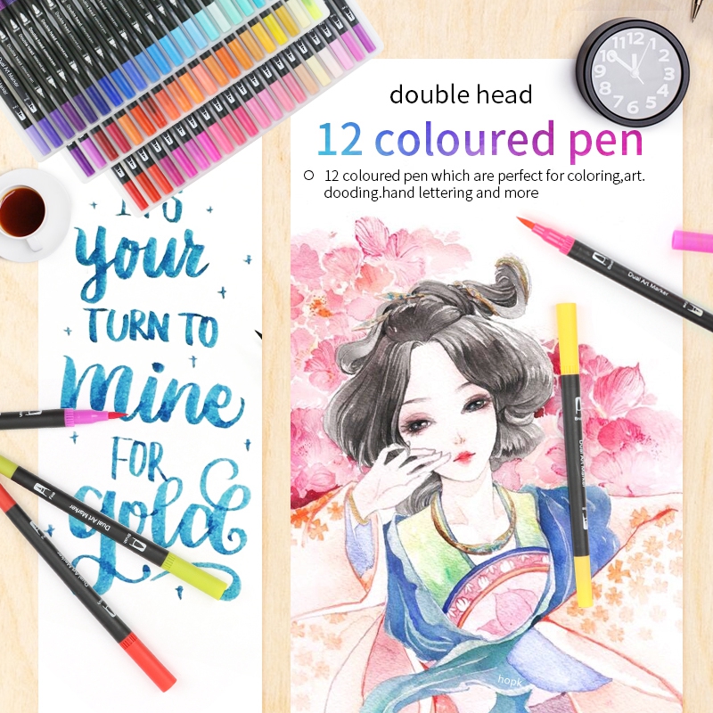 12 Colors Artist Coloring Mark - مراجعة Correction Pen Fine وسعره
