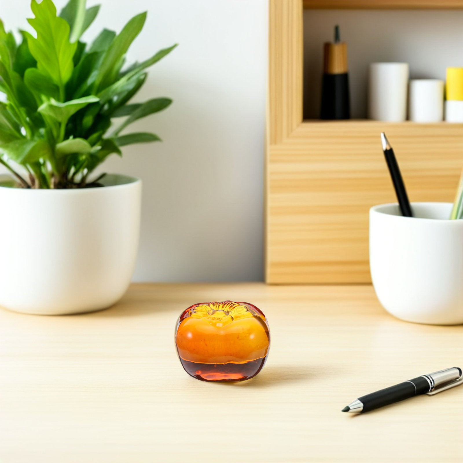 Crystal Persimmon Desk Paperwe - مراجعة Book Weight Glass وسعره