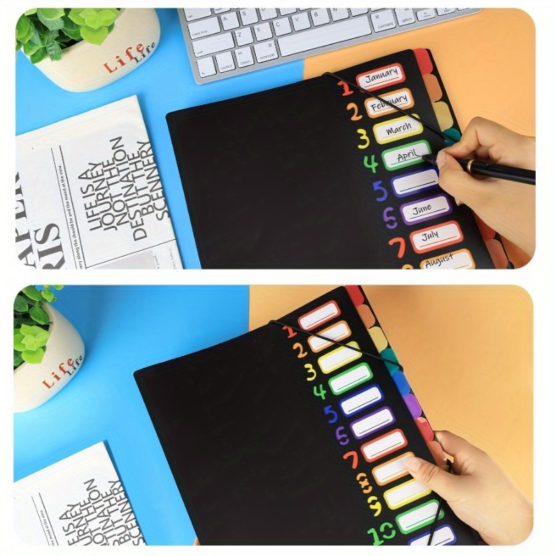 1Pc Black/White Cover Multi-La - مراجعة Tab Divider A4 وسعره
