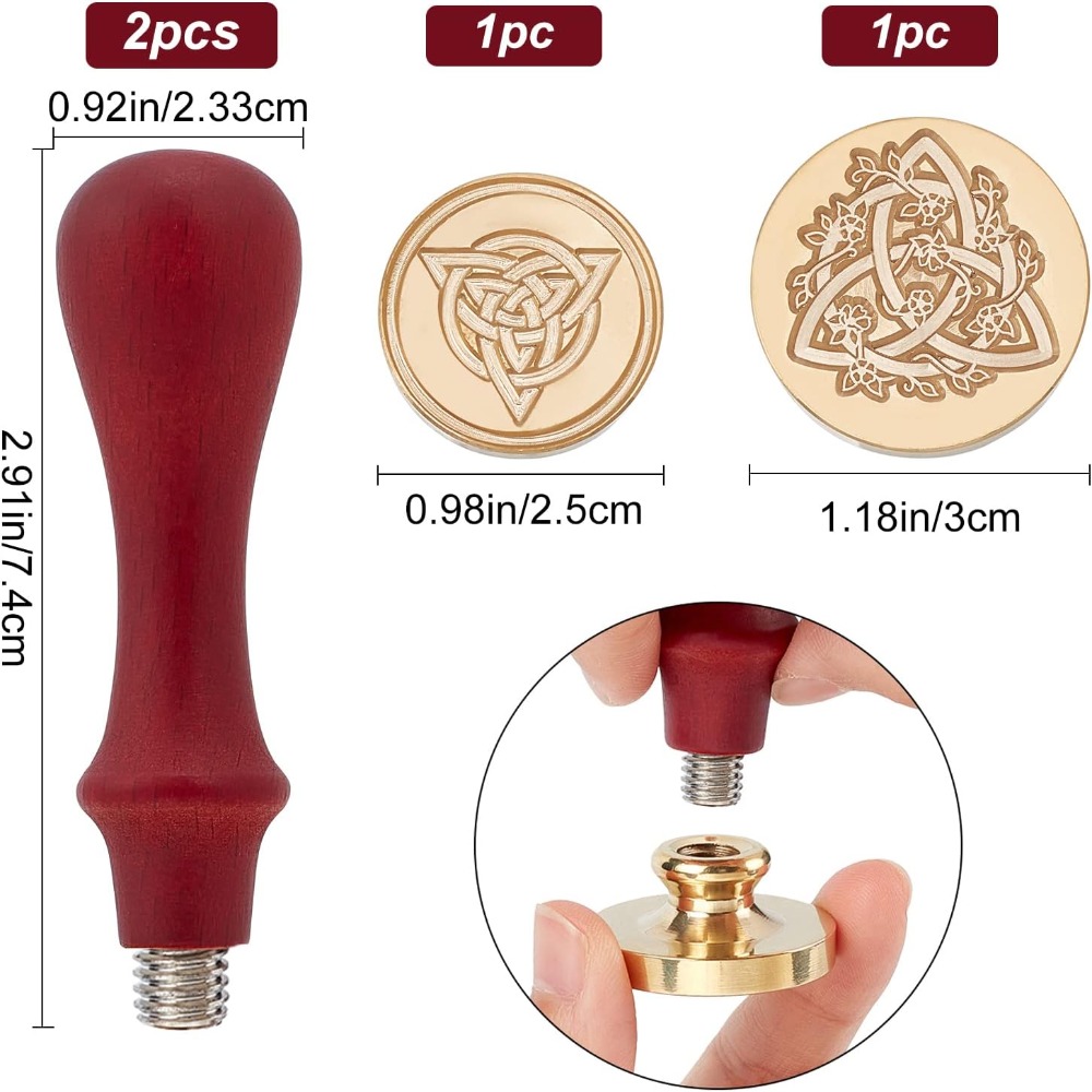 2 Set Celtic Knot Wax Seal Sta - مراجعة Wax Seal Stamp Set وسعره