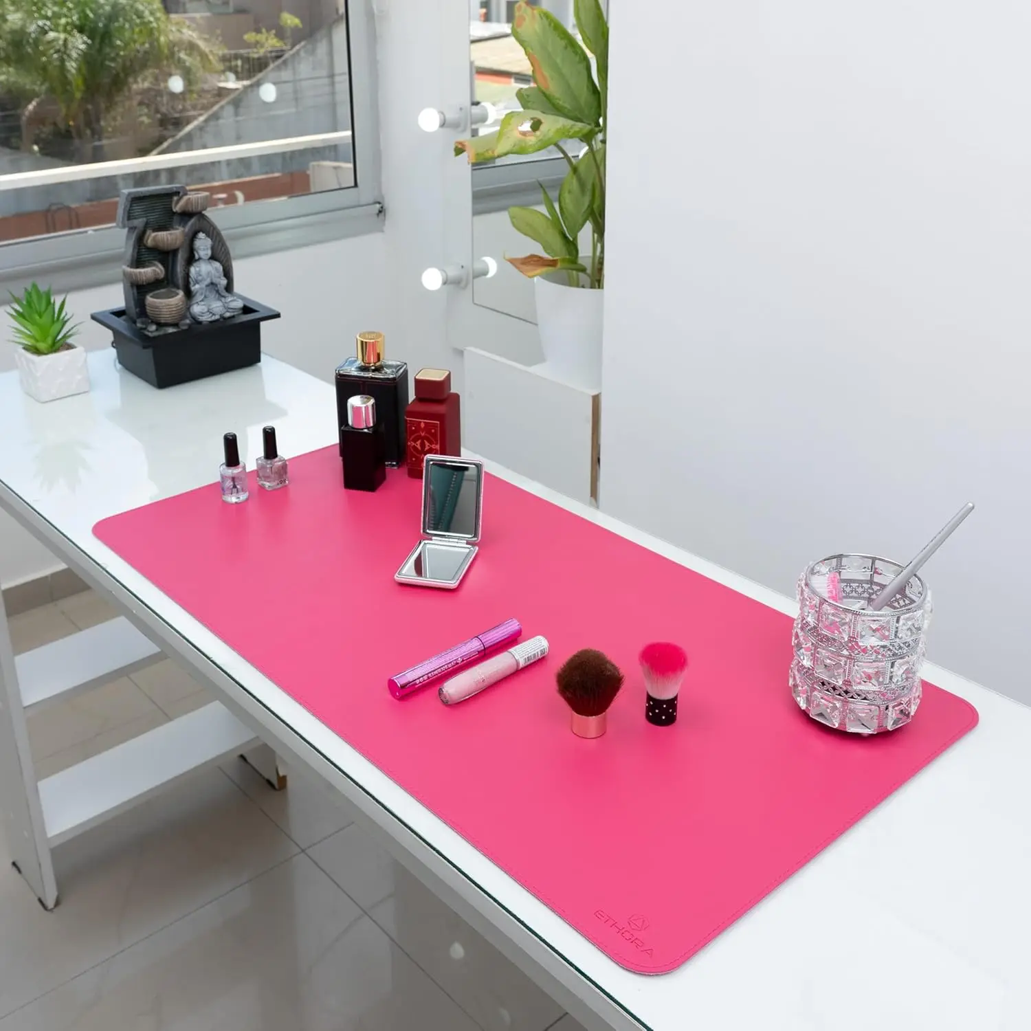 Desk Mat with Non-Slip Suede B - مراجعة Leather Desk Pad وسعره