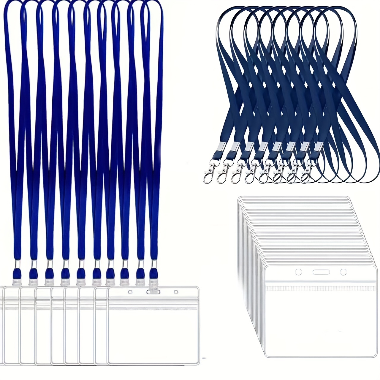 10 sets Transparent PVC ID Car - مراجعة Index Card Holder وسعره