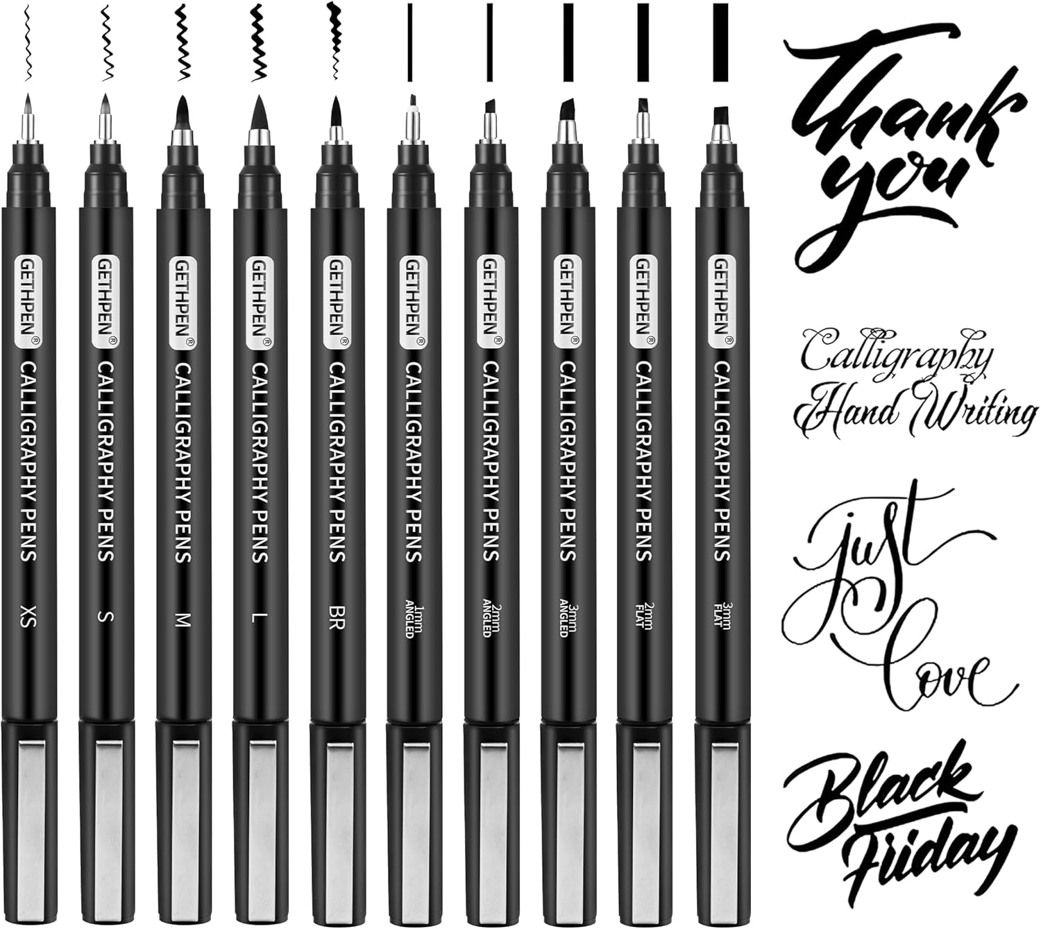 10 Size Calligraphy Pens Set f - مراجعة Archive Box Set وسعره