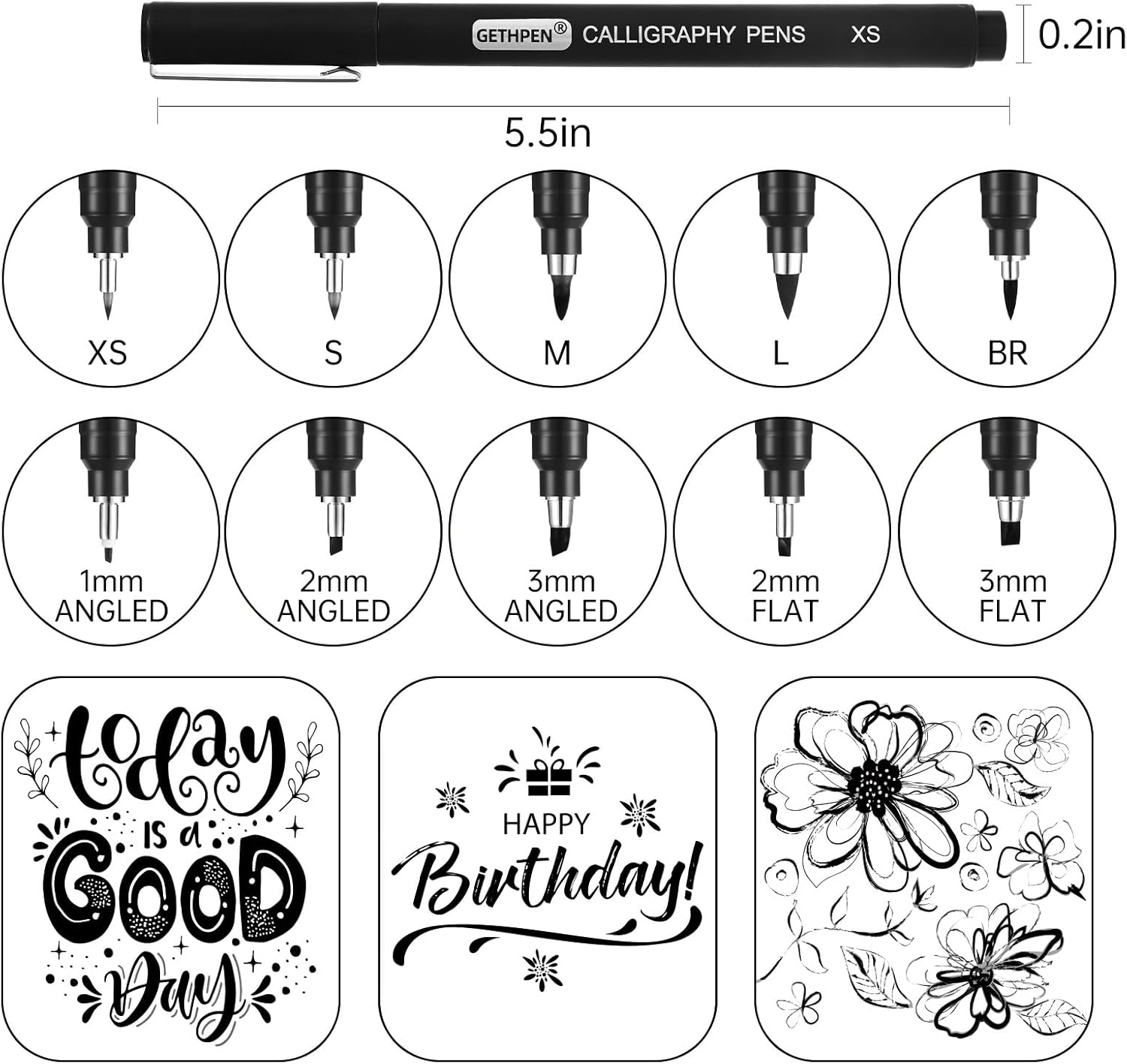 10 Size Calligraphy Pens Set f - مراجعة Archive Box Set وسعره