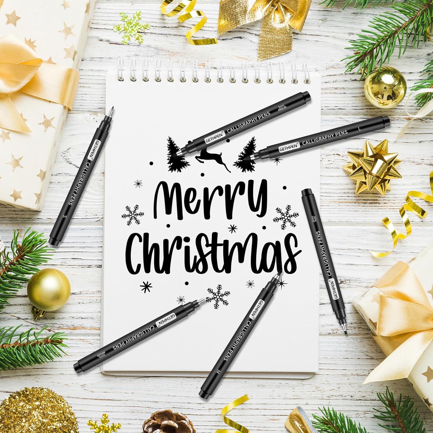 10 Size Calligraphy Pens Set f - مراجعة Archive Box Set وسعره