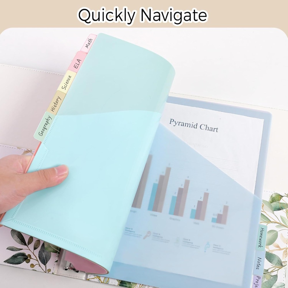 8 pcs A4 Pastel Binder Divider - مراجعة Tab Divider A4 وسعره