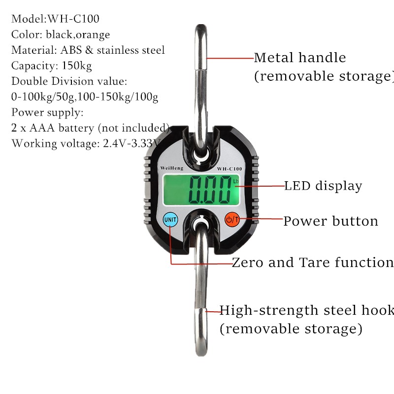 Digital Crane Scale 150kg 200g - مراجعة Tape Dispenser Weighted وسعره