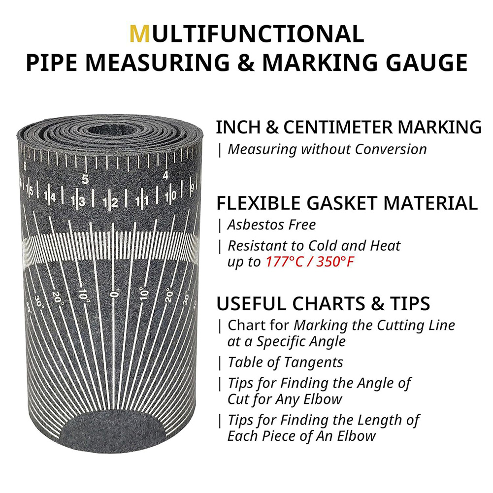 Pipe Measuring Tool Wrap Aroun - مراجعة Tape Dispenser Weighted وسعره