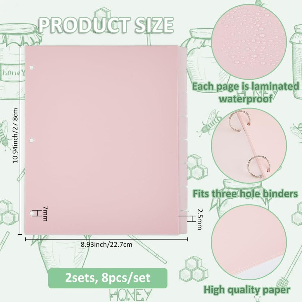16 Sheets 3 Ring A4 Pink Binde - مراجعة Tab Divider A4 وسعره