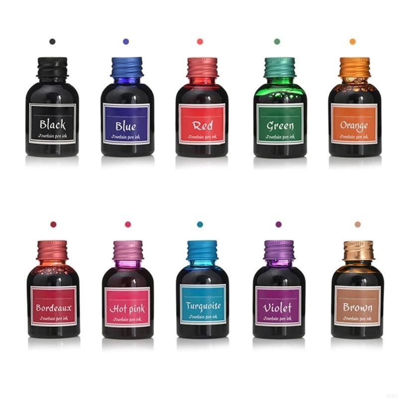 10 Colors 1 Bottle Pure Colorf - مراجعة Fountain Pen Bottled Ink وسعره