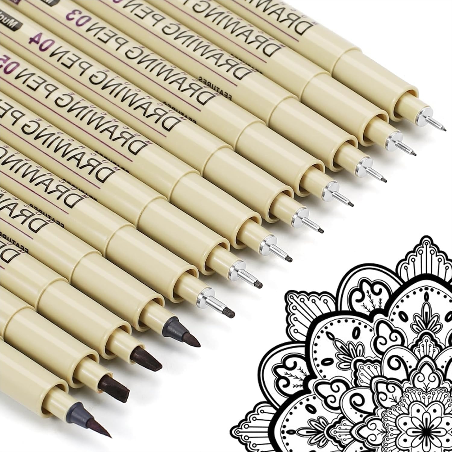 12 Black Micro Fineliner Drawi - مراجعة Archive Box Set وسعره