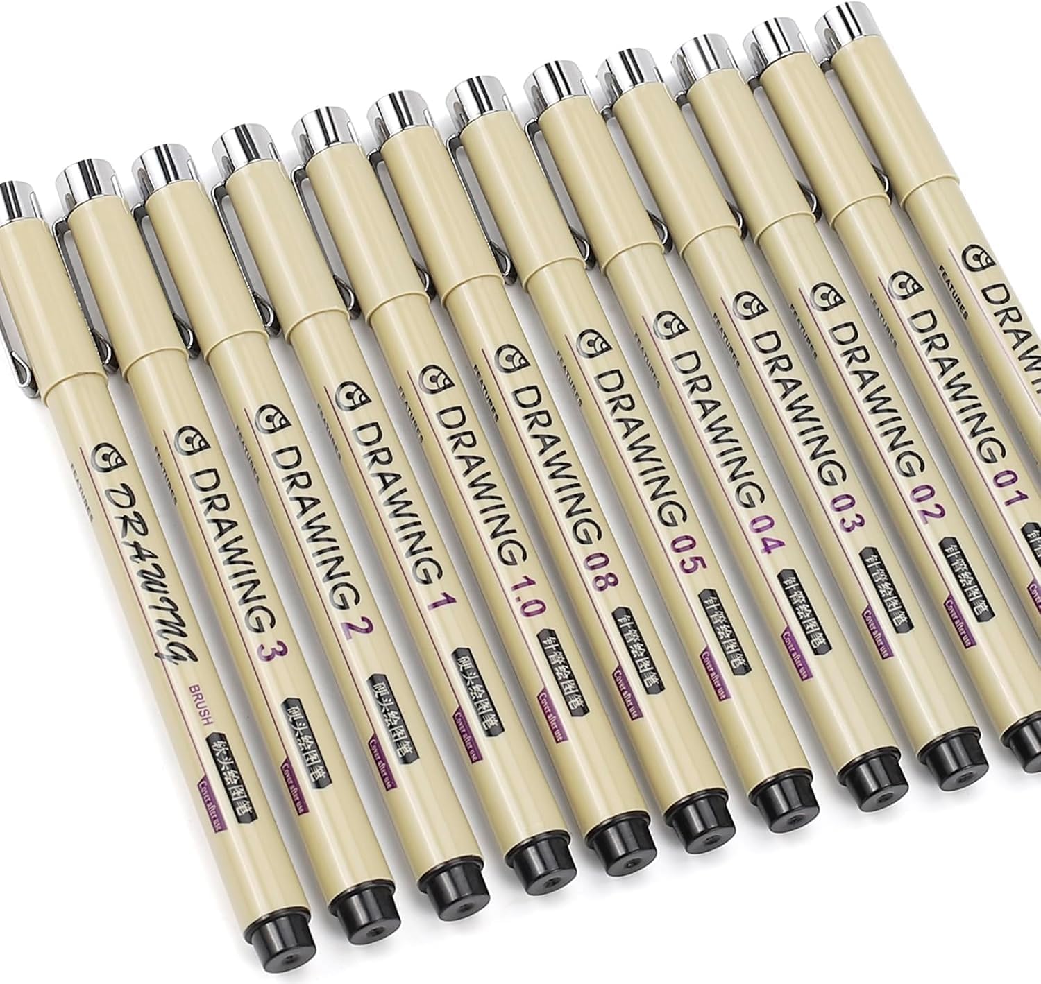 12 Black Micro Fineliner Drawi - مراجعة Archive Box Set وسعره