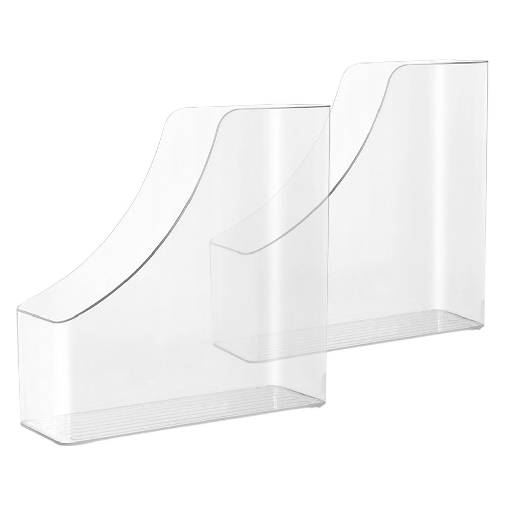 2Pcs Clear File Organizer Desk - مراجعة Magazine Holder Rack وسعره