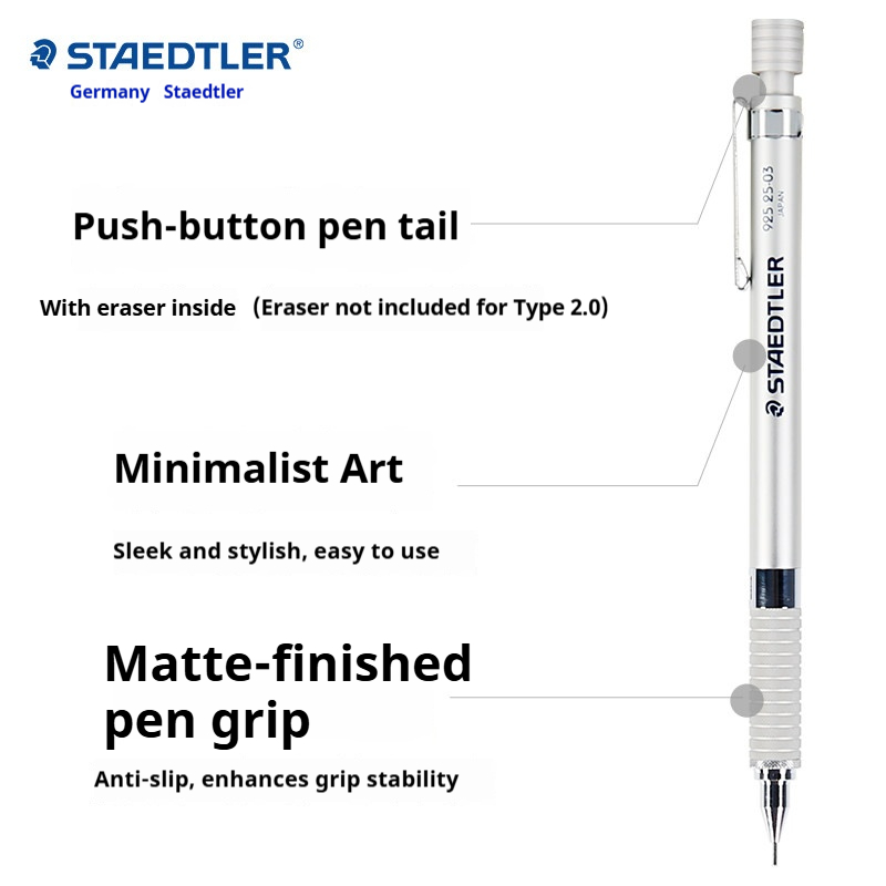 Staedtler 925 Full Metal Draft - مراجعة Mechanical Pencil 0.3 وسعره