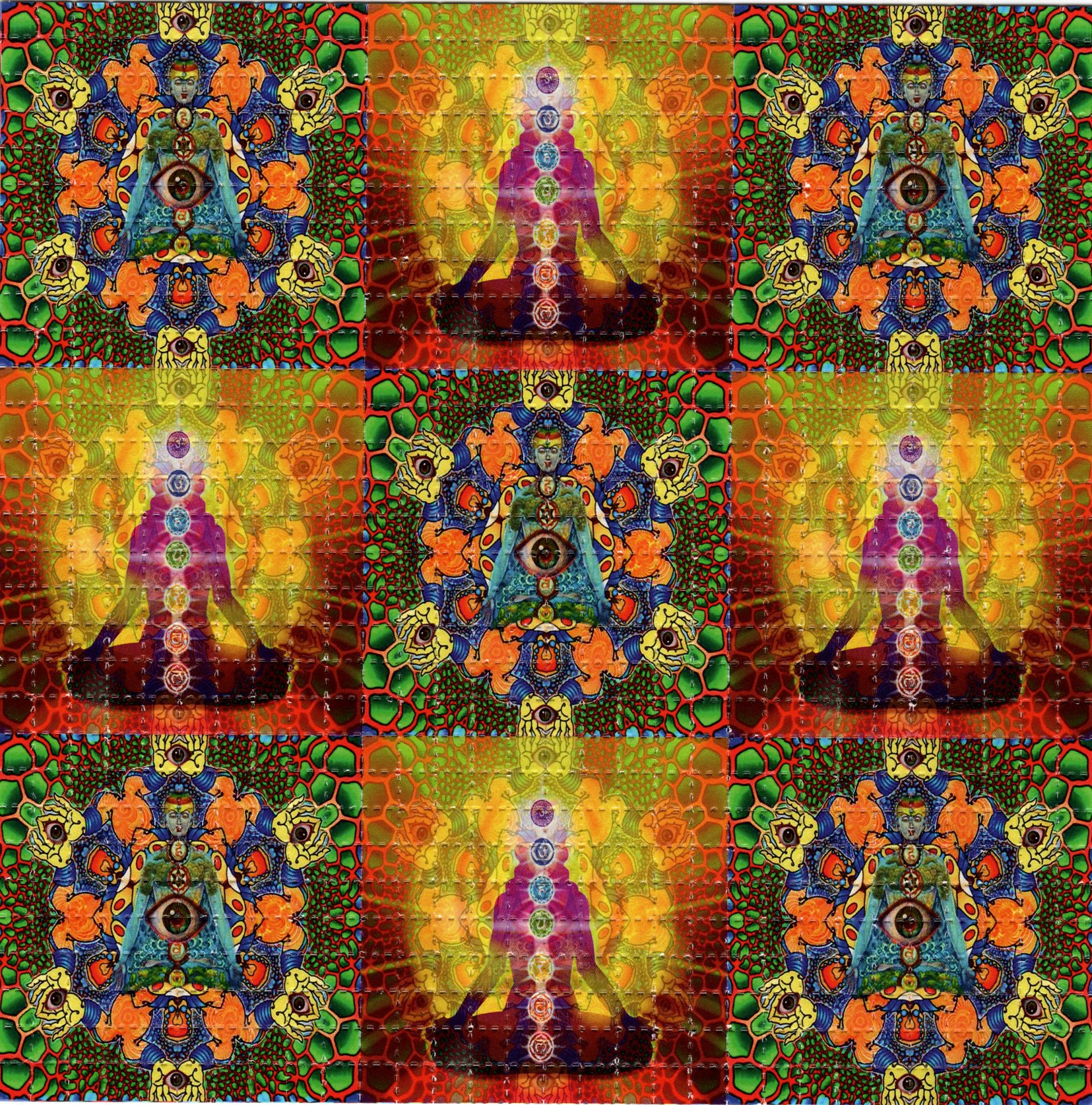 Chakras Psychedelic LSD Acid B - مراجعة Ink Blotter Paper وسعره