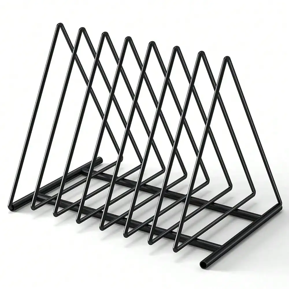 Triangle File Folder Racks,7 S - مراجعة Magazine Holder Rack وسعره