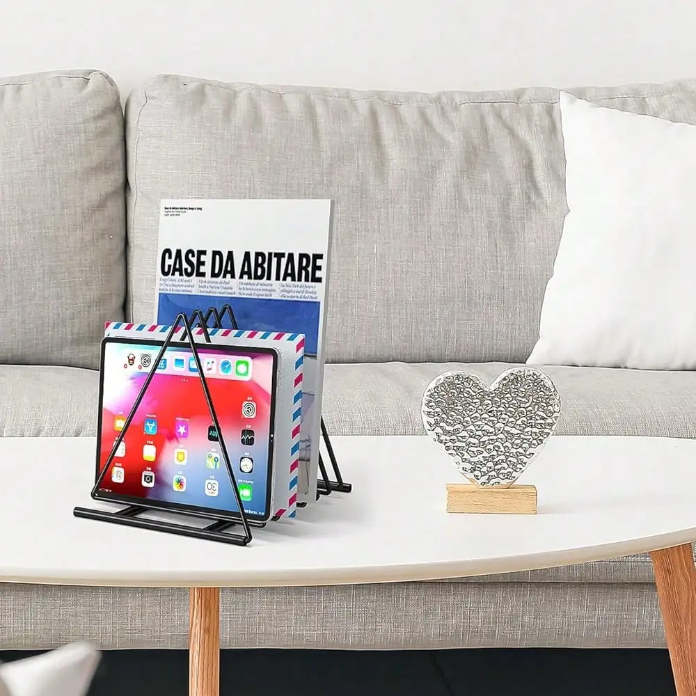 Triangle File Folder Racks,7 S - مراجعة Magazine Holder Rack وسعره