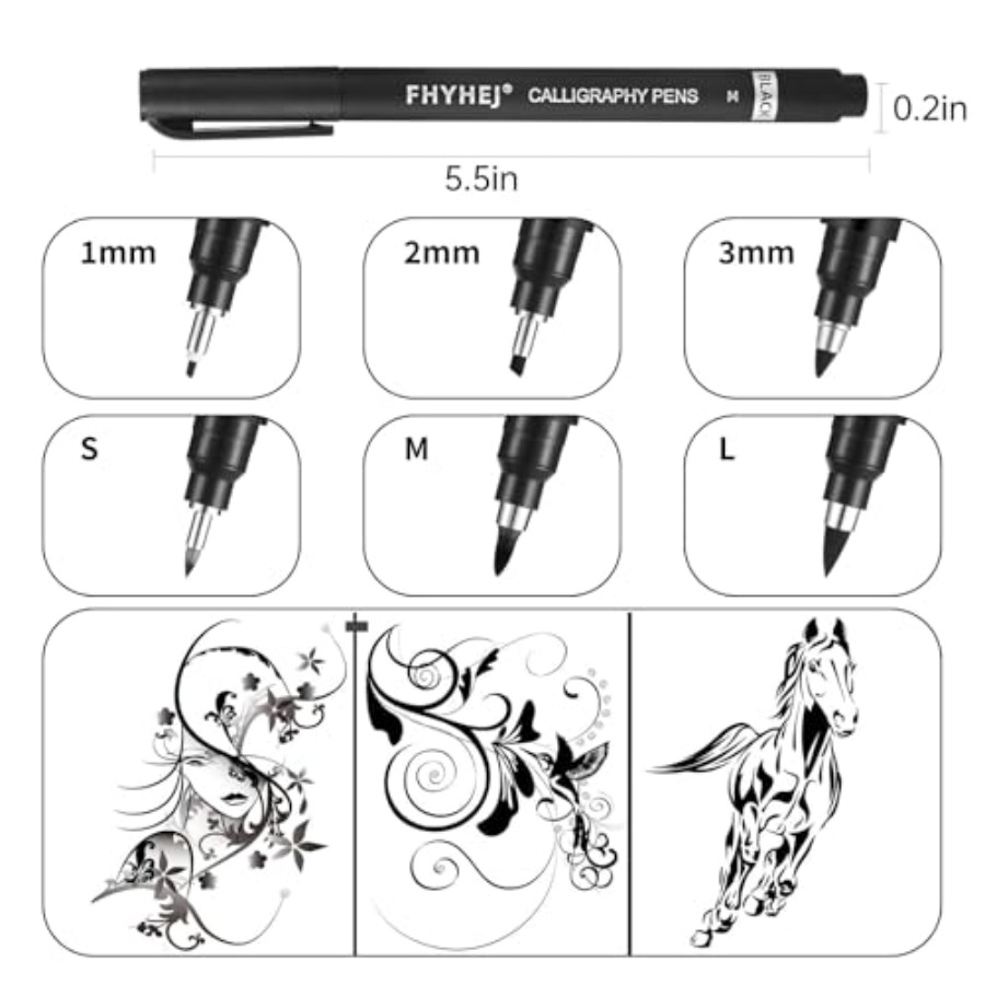 Calligraphy Pen, 6 Size Callig - مراجعة Archive Box Set وسعره