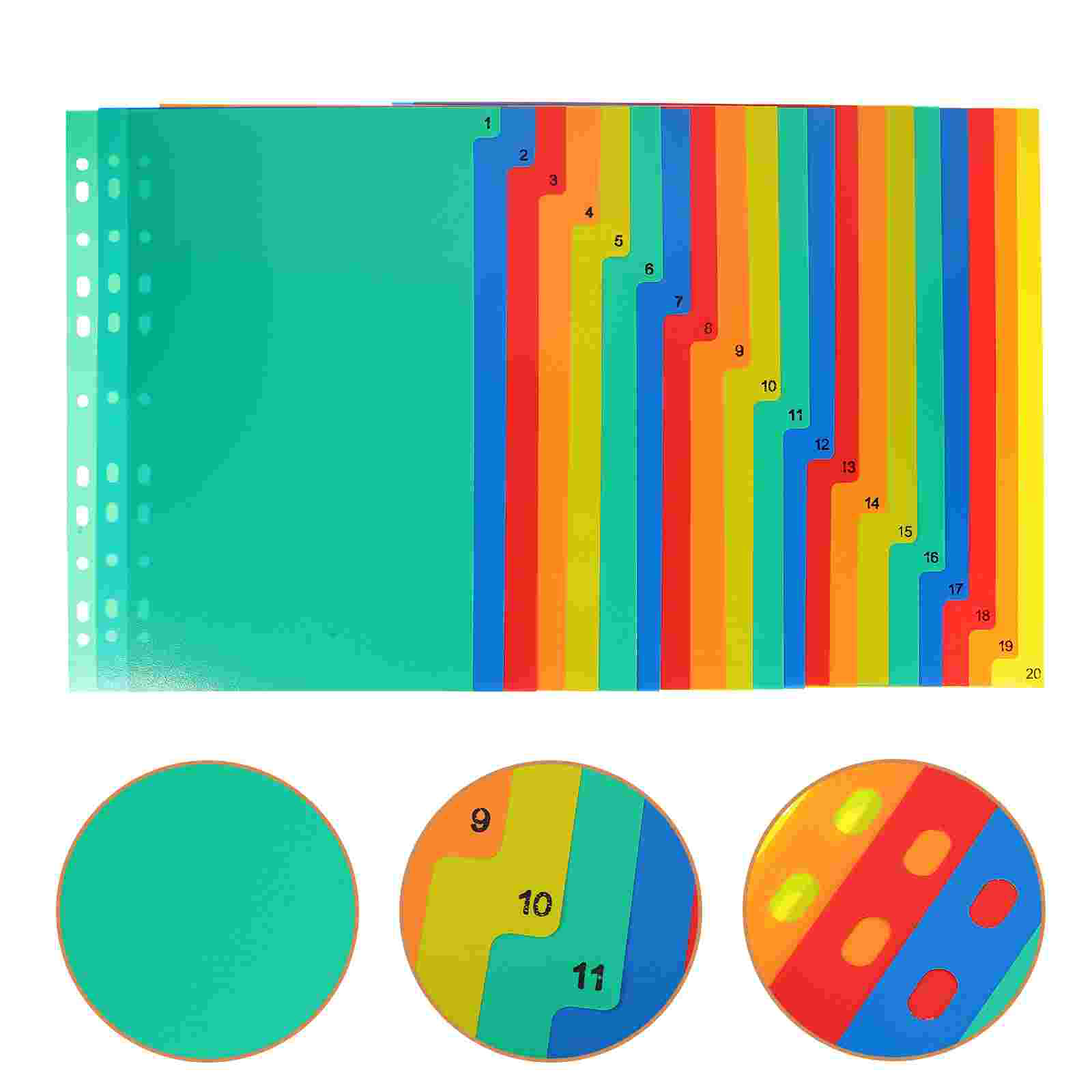 20 Pcs A4 Separated Loose Leaf - مراجعة Tab Divider A4 وسعره