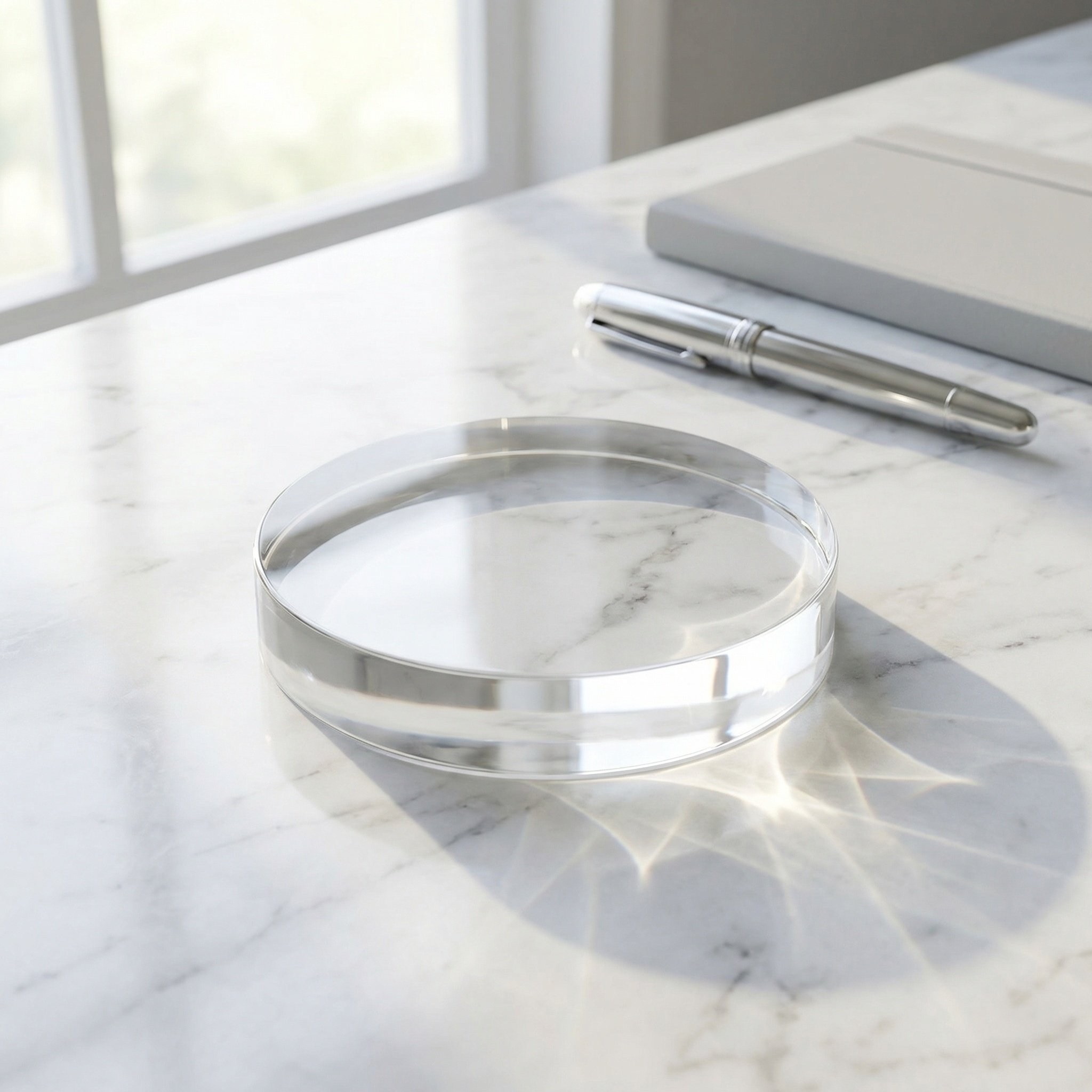 3.15 Inch Round Clear Crystal  - مراجعة Book Weight Glass وسعره