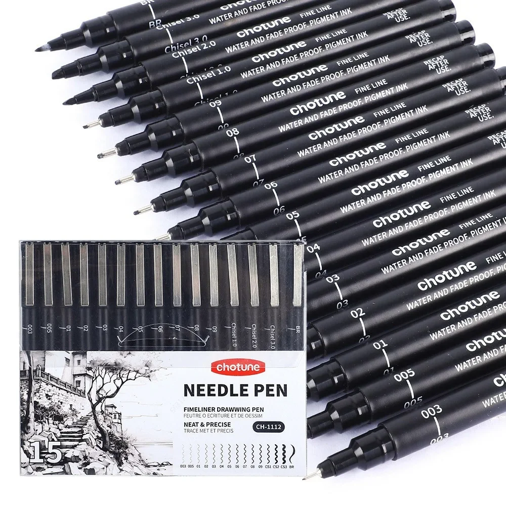 Black Micro Pens,15 Sizes,Wate - مراجعة Correction Pen Fine وسعره