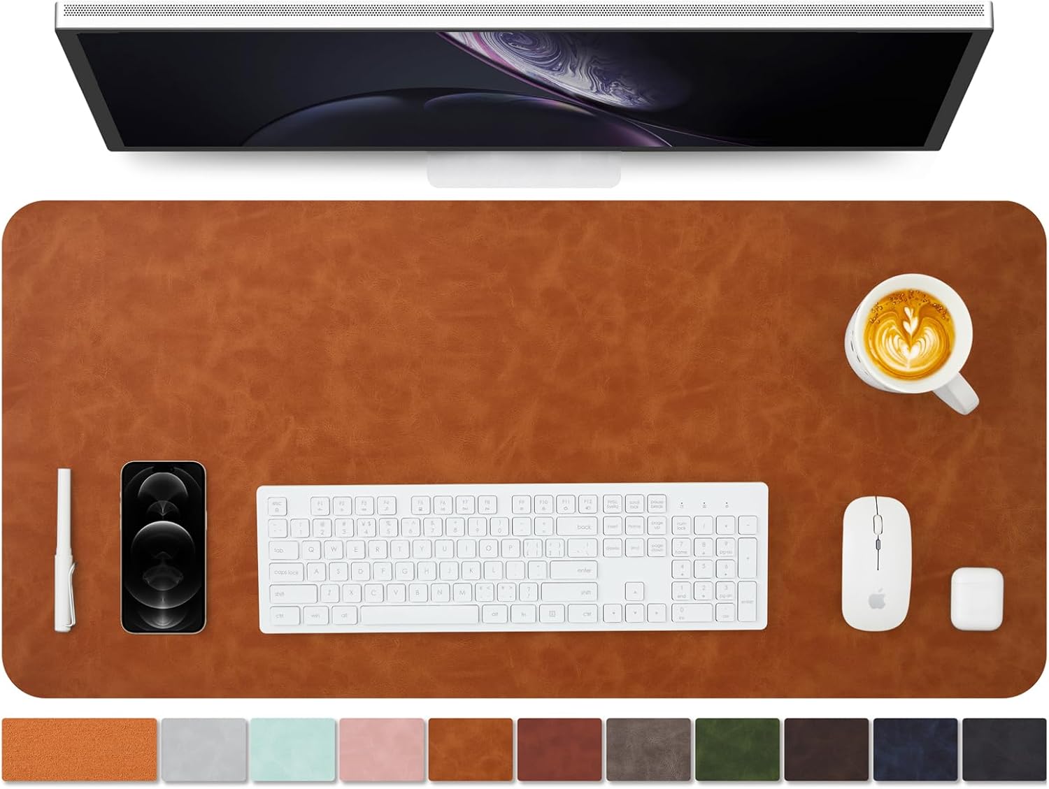 Distressed Leather Desk Mat -  - مراجعة Leather Desk Pad وسعره