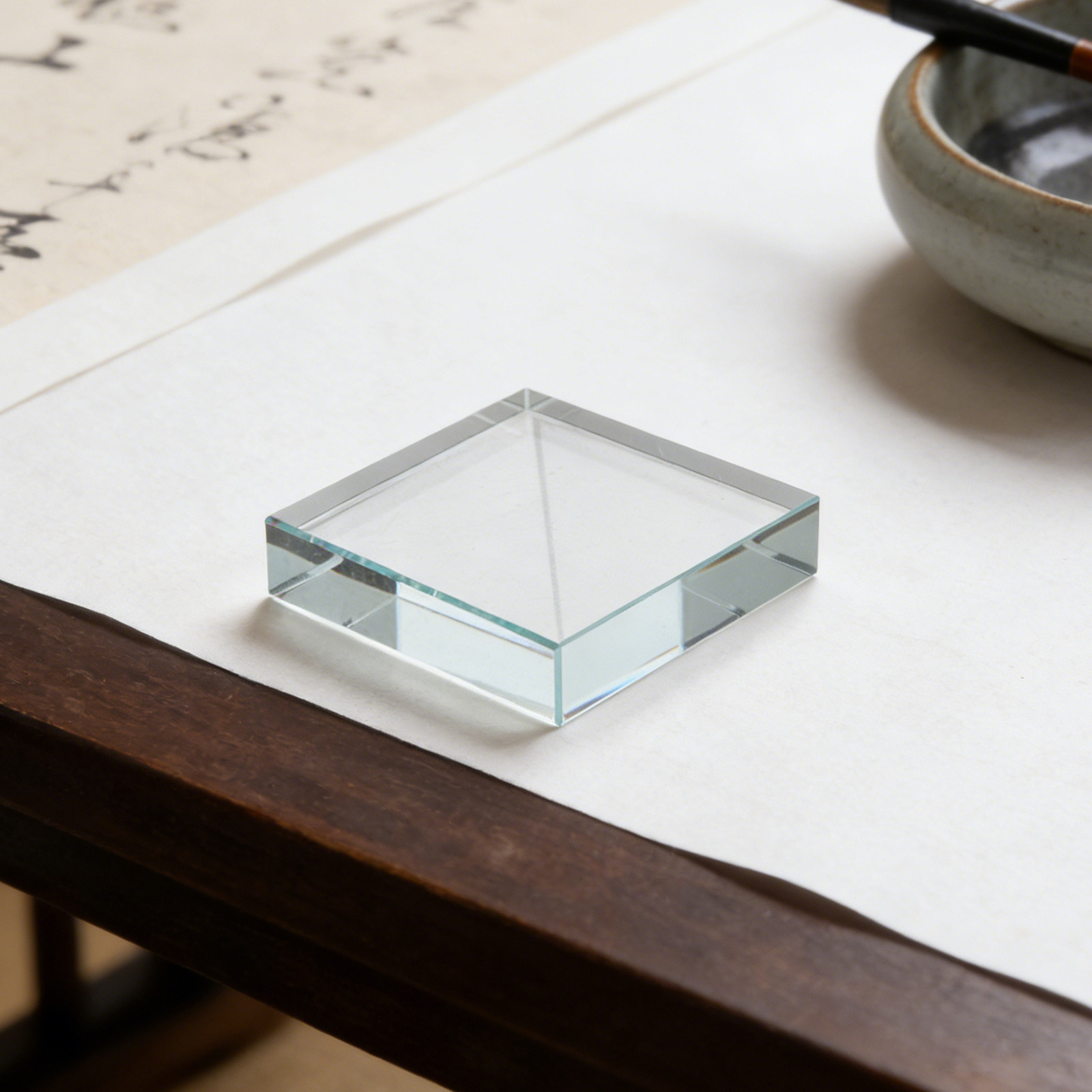 Clear Glass Rectangle Paperwei - مراجعة Paper Weight Crystal وسعره