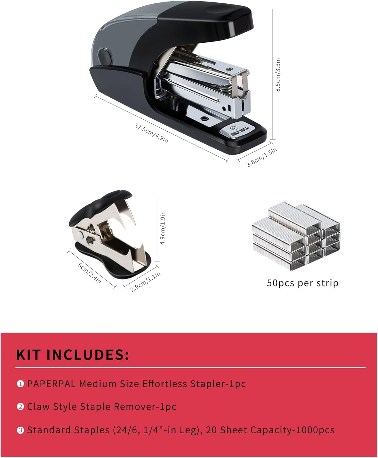 Effortless Standard Stapler Se - مراجعة Stapler Half Strip وسعره