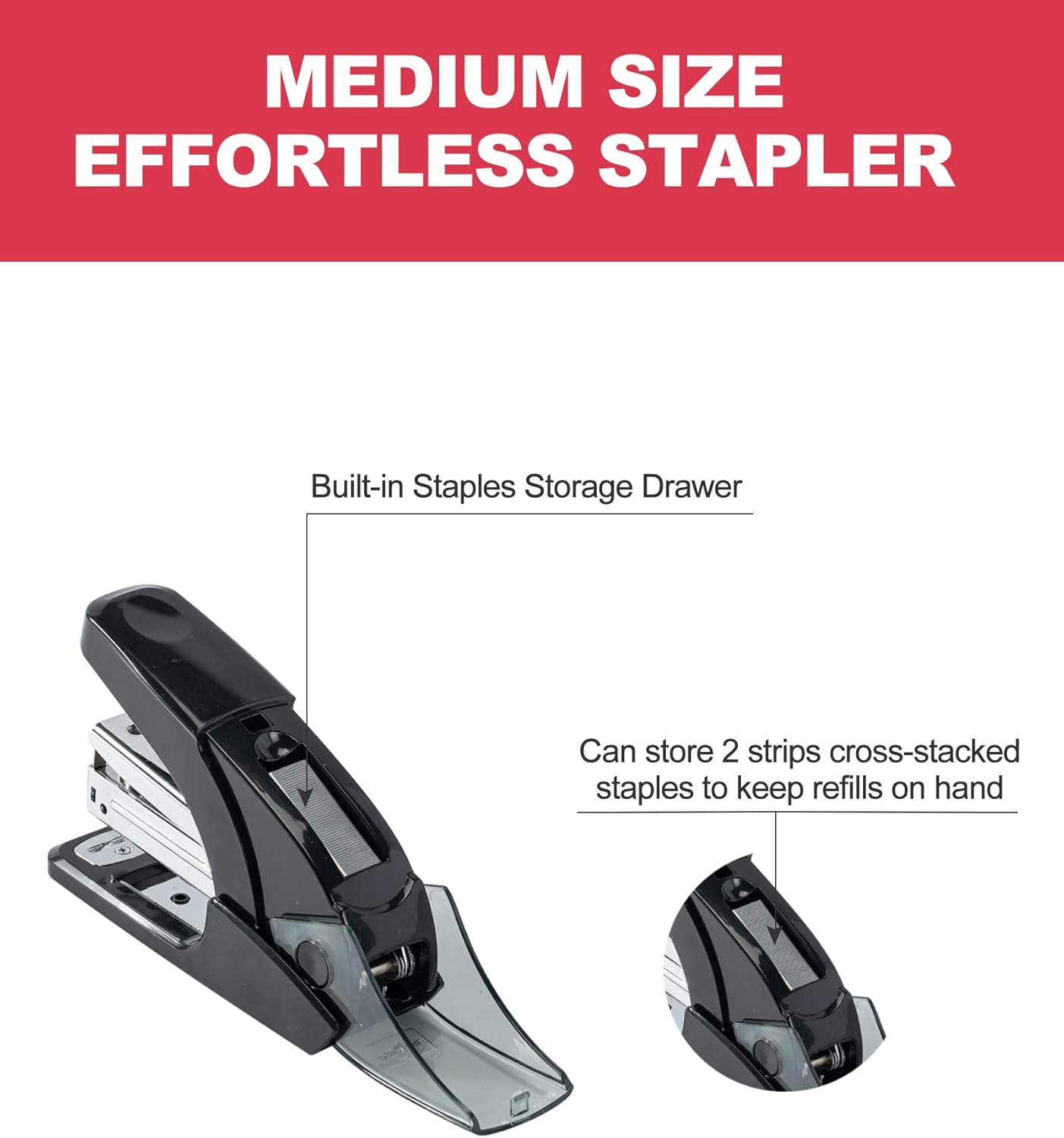 Effortless Standard Stapler Se - مراجعة Stapler Half Strip وسعره