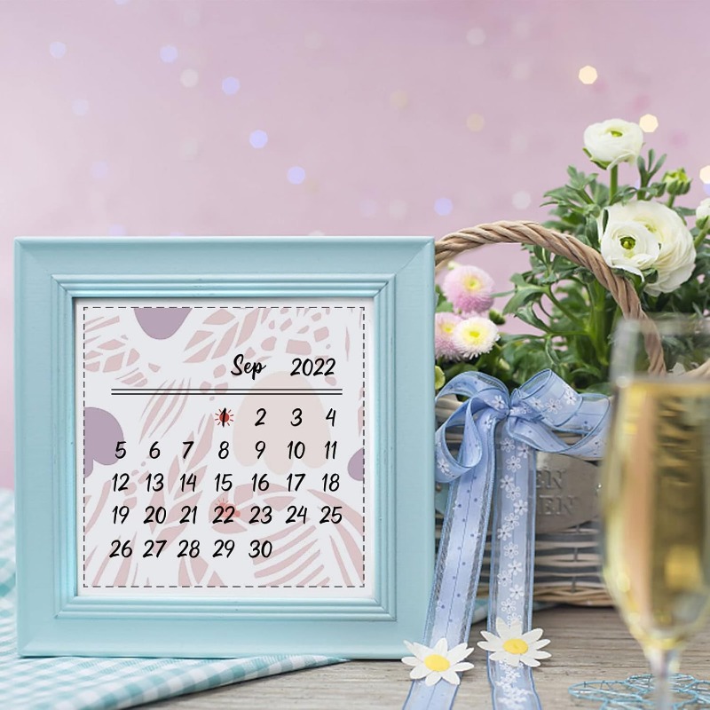 1PC 8.3x5.8in Calendar Clear S - مراجعة Rubber Date Stamp وسعره
