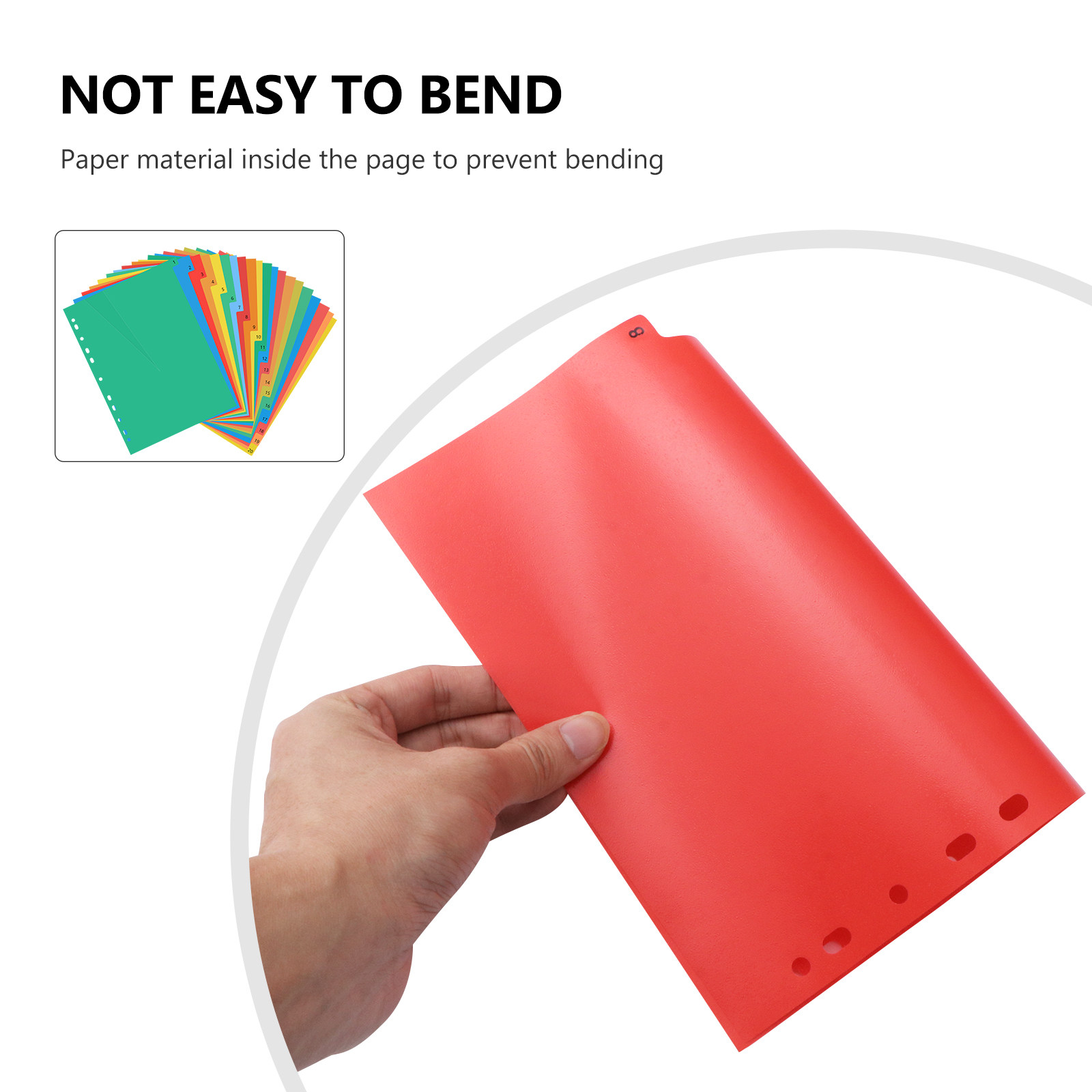 20 Pages A4 Colorful Plastic B - مراجعة Tab Divider A4 وسعره