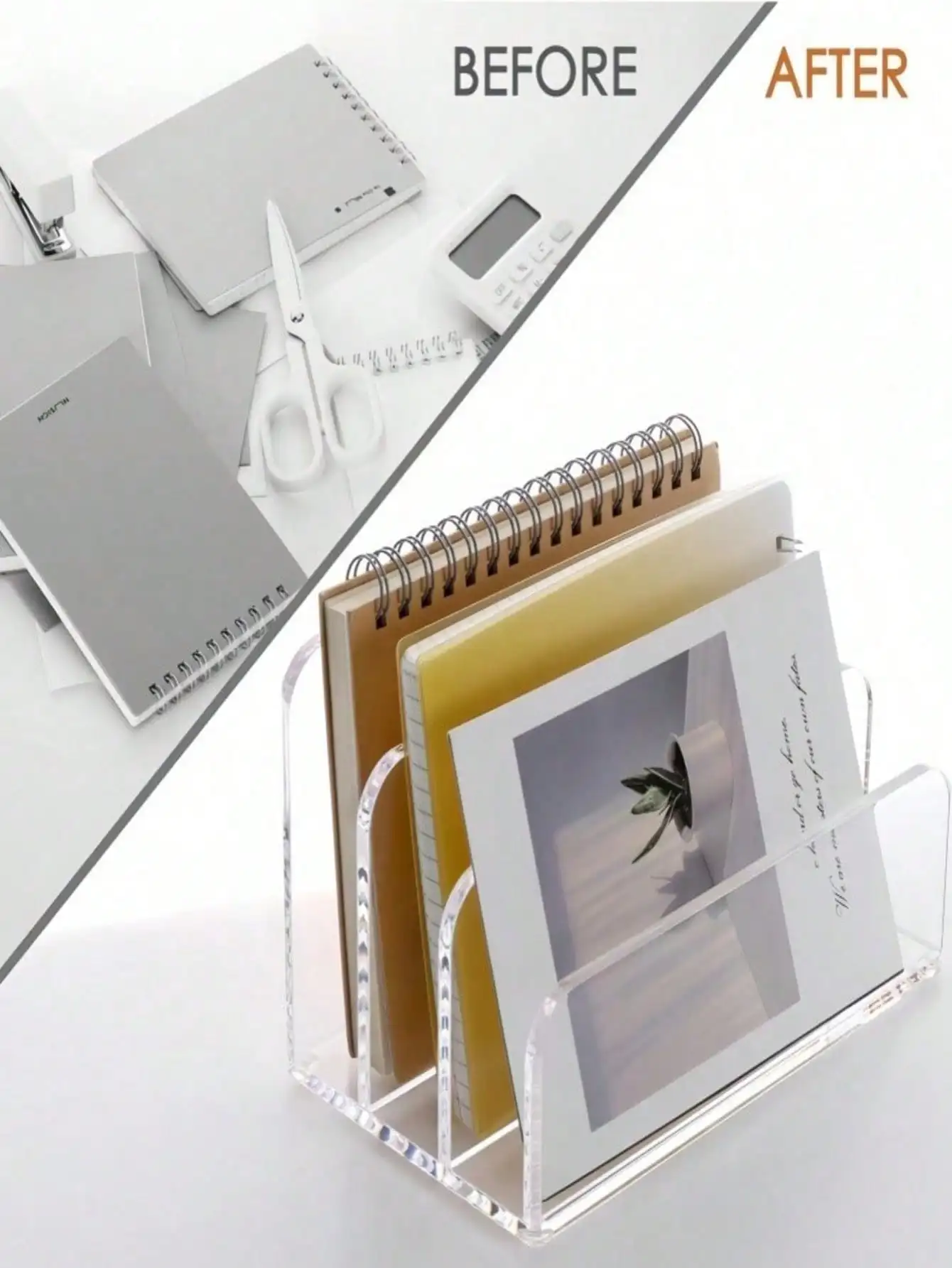1Pc Acrylic File Folder, Desk  - مراجعة Magazine Holder Rack وسعره