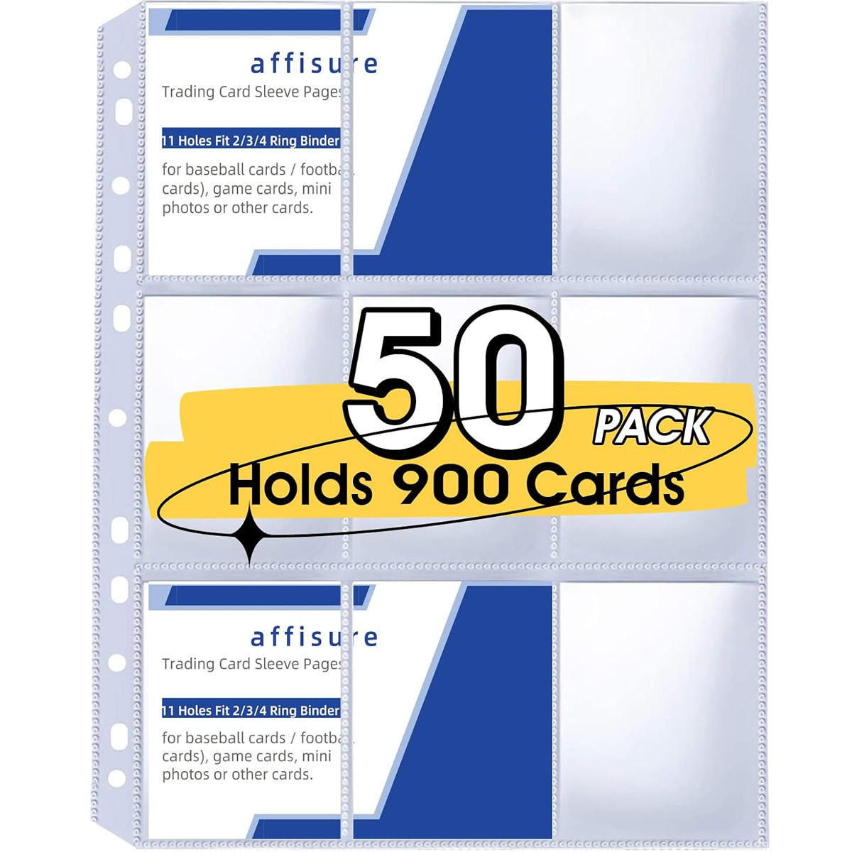 50 Pack 9 Pocket Card Sleeves  - مراجعة Card Index Box وسعره