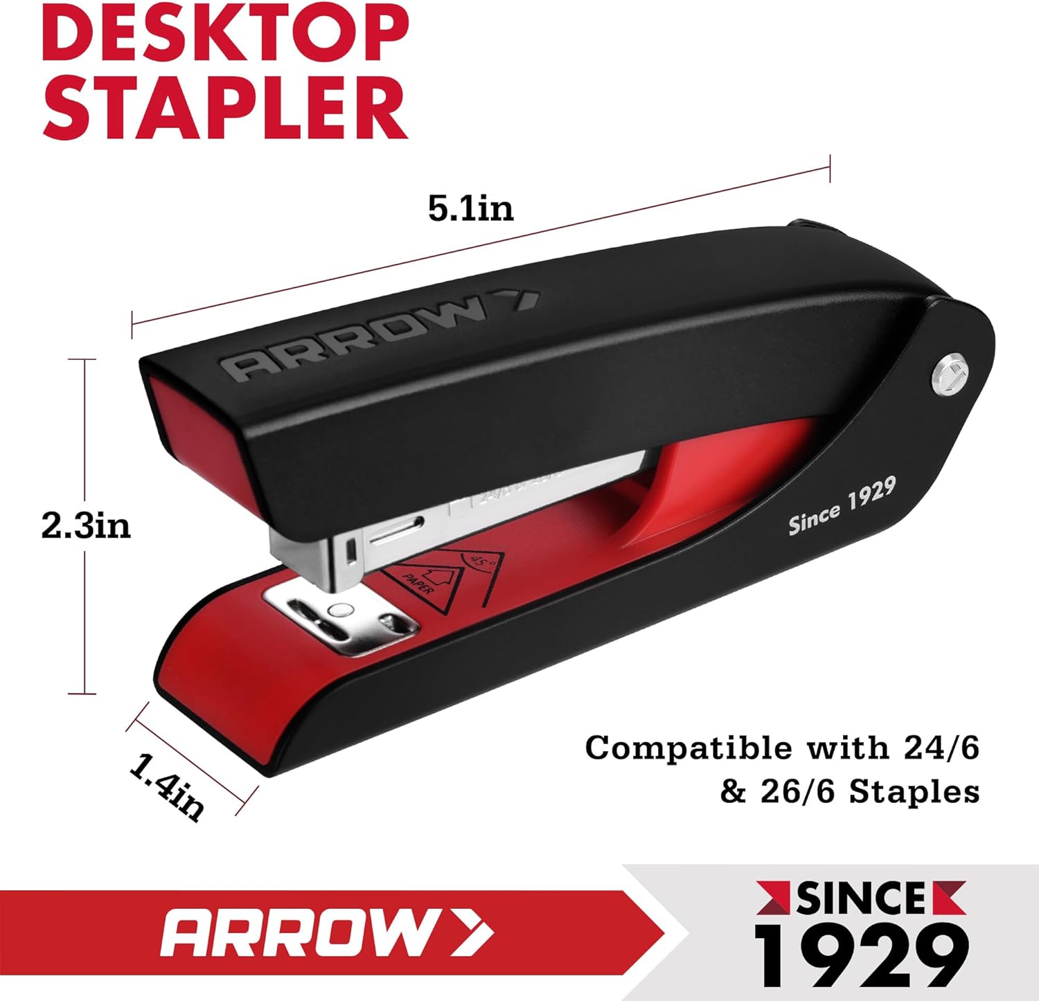 Arrow Office Stapler Set, 25 S - مراجعة Stapler Half Strip وسعره