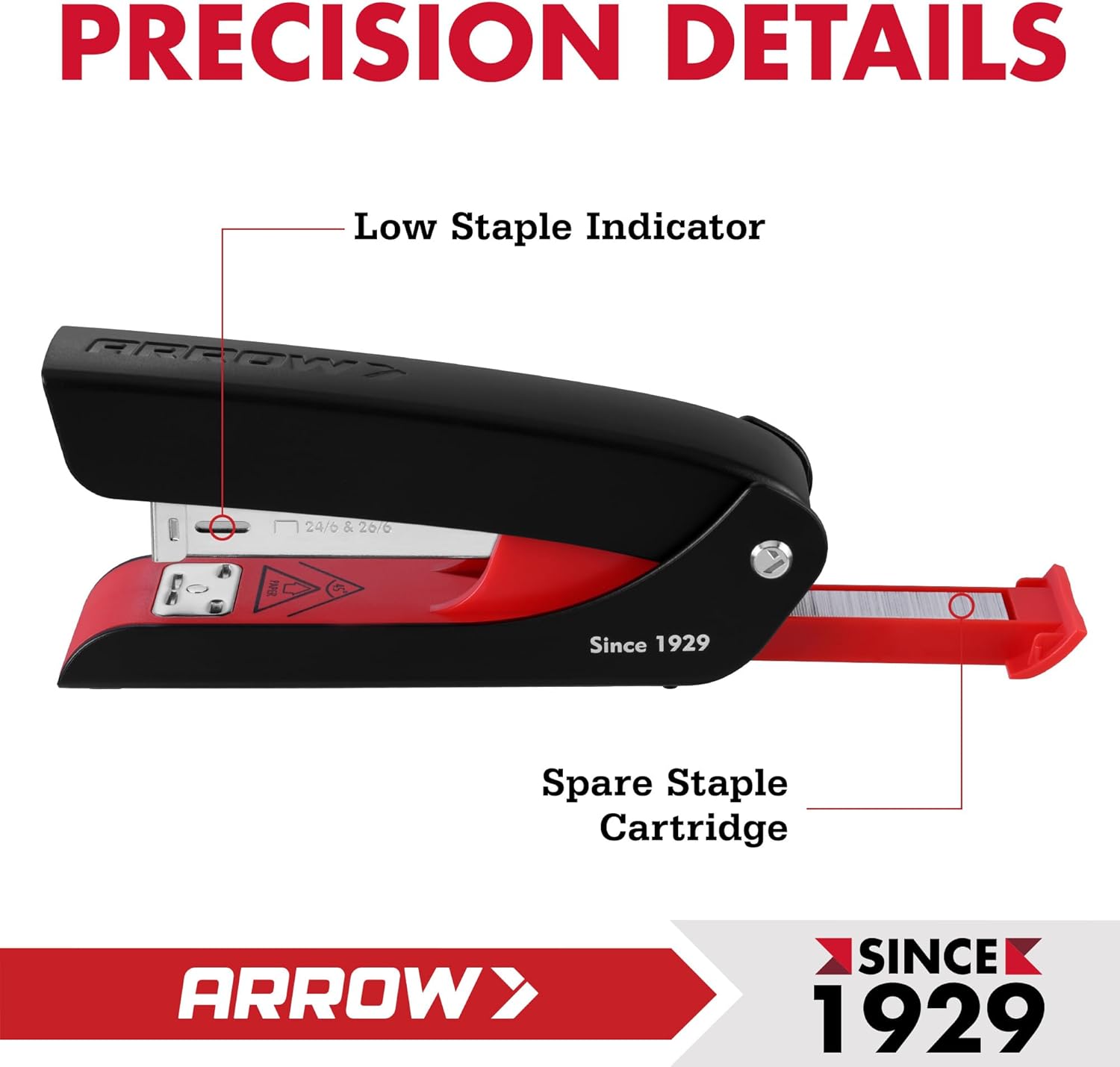 Arrow Office Stapler Set, 25 S - مراجعة Stapler Half Strip وسعره