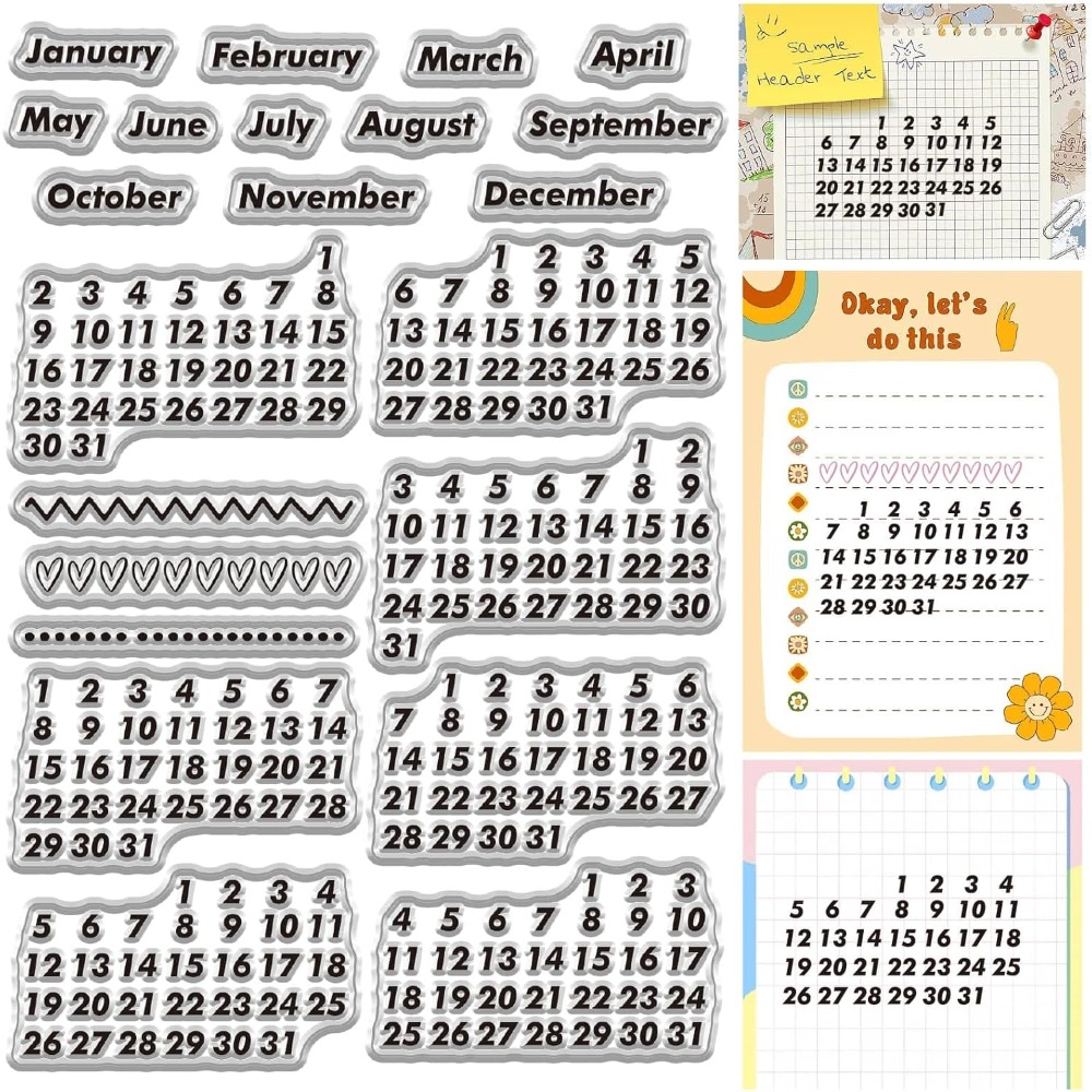Calendar Date Clear Stamps Vin - مراجعة Rubber Date Stamp وسعره