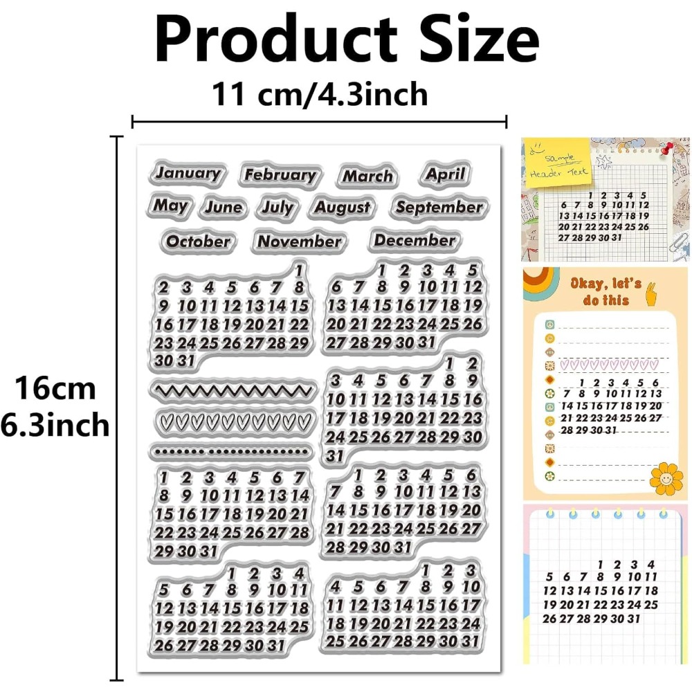 Calendar Date Clear Stamps Vin - مراجعة Rubber Date Stamp وسعره