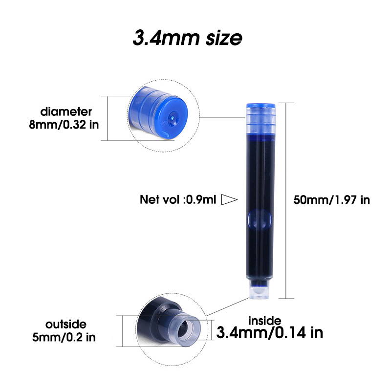 50pcs Fountain Pen Ink Cartrid - مراجعة Fountain Pen Bottled Ink وسعره