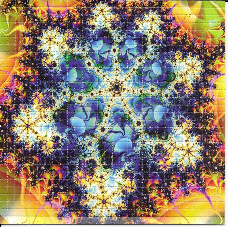 Fractal Psychedelic LSD Acid F - مراجعة Ink Blotter Paper وسعره