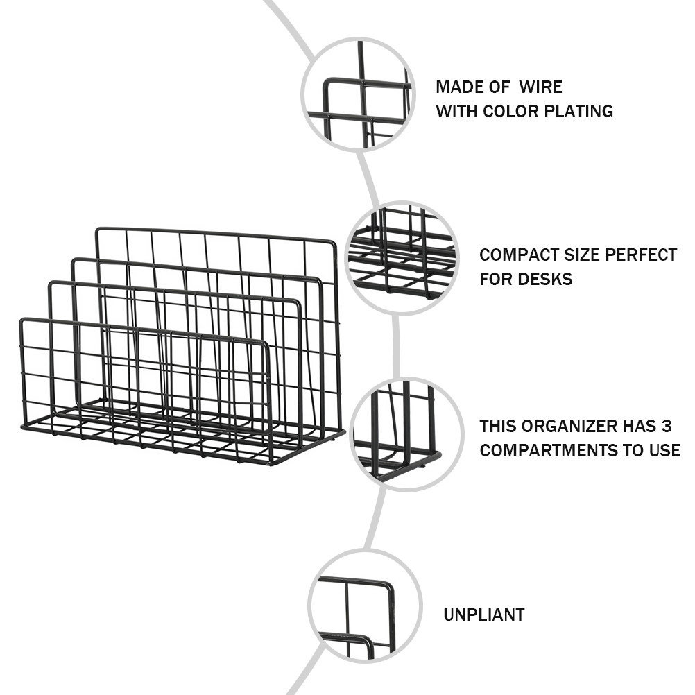 Modern 3 Slot Mail Organizer M - مراجعة Magazine Holder Rack وسعره