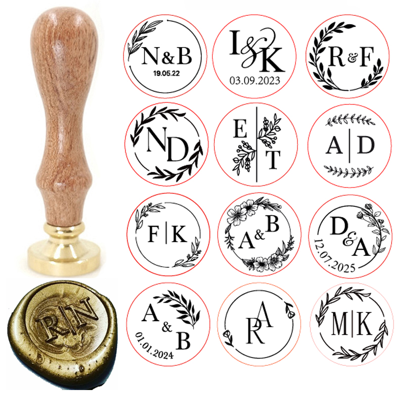 Custom brass wax seal Stamp wi - مراجعة Wax Seal Stamp Set وسعره