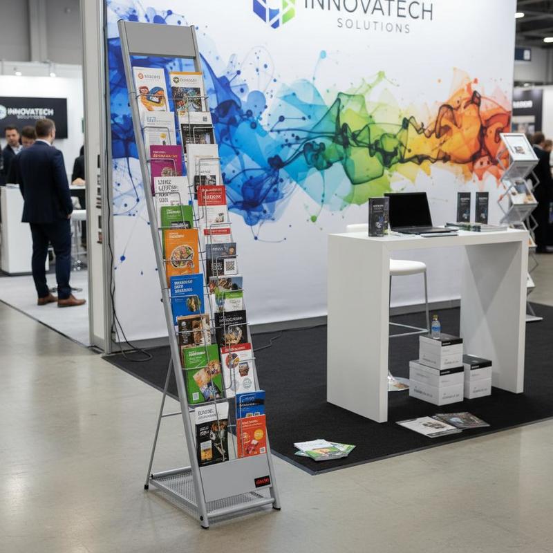 Brochure Display Rack, 10 Pock - مراجعة Magazine Holder Rack وسعره