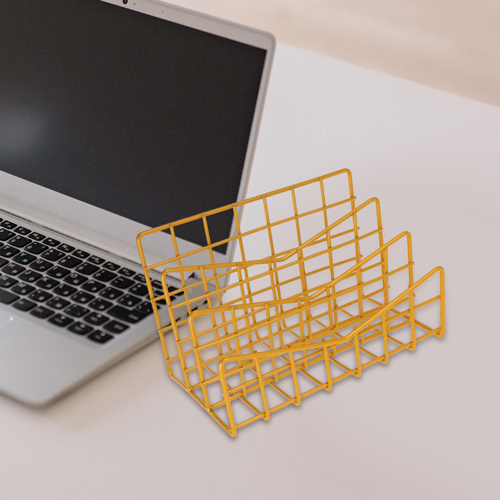 1Pcs Electroplated Metal Stora - مراجعة Magazine Holder Rack وسعره