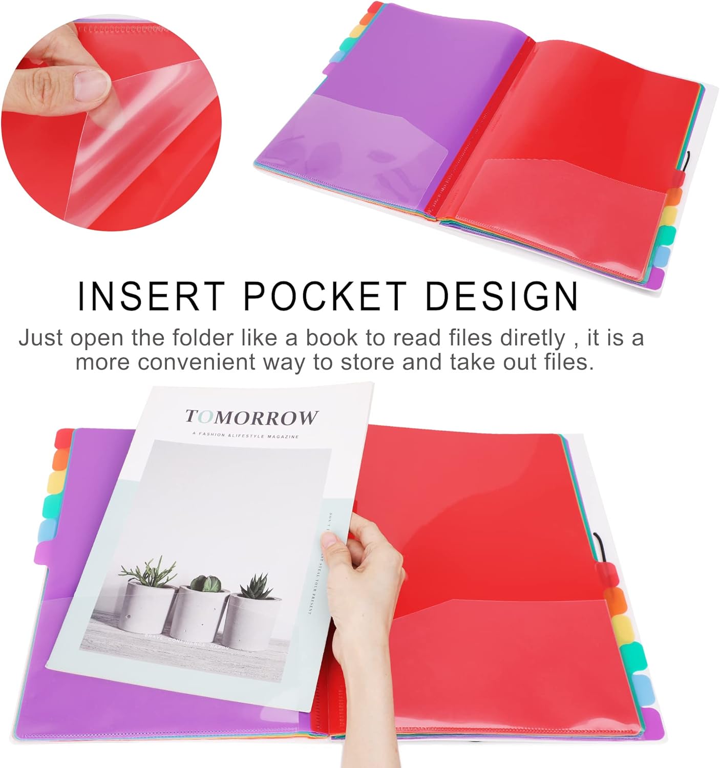 A4 Size Rainbow Tab Expanding  - مراجعة Tab Divider A4 وسعره