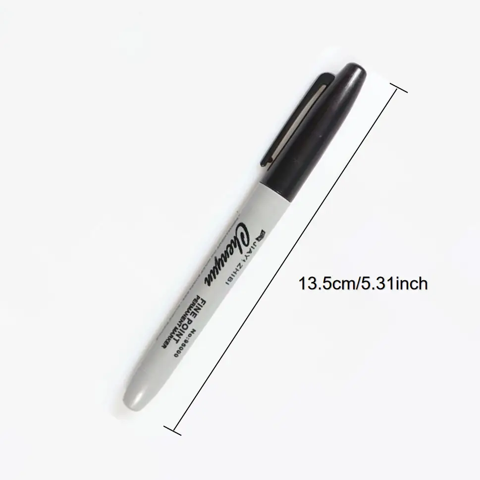 12pcs Black Permanent Marker P - مراجعة Correction Pen Fine وسعره