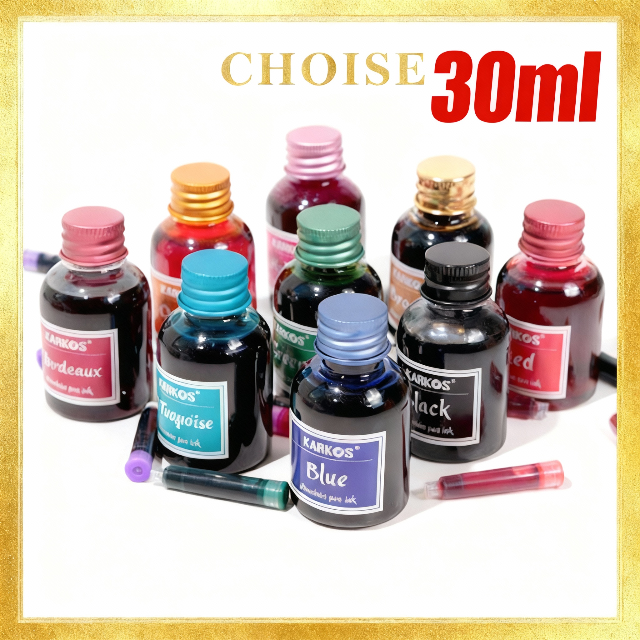 Pure Black Colorful Fountain P - مراجعة Fountain Pen Bottled Ink وسعره