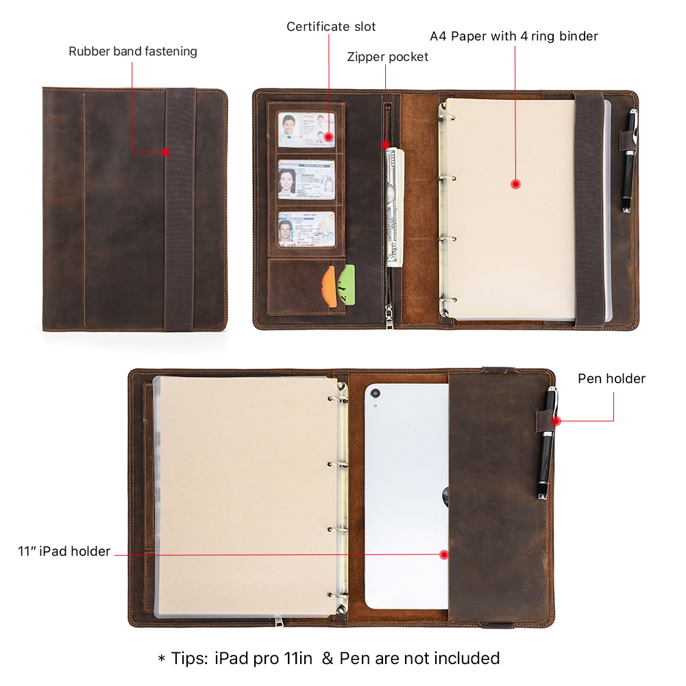Luxury Retro Business A4 Noteb - مراجعة Binder A4 Lever وسعره