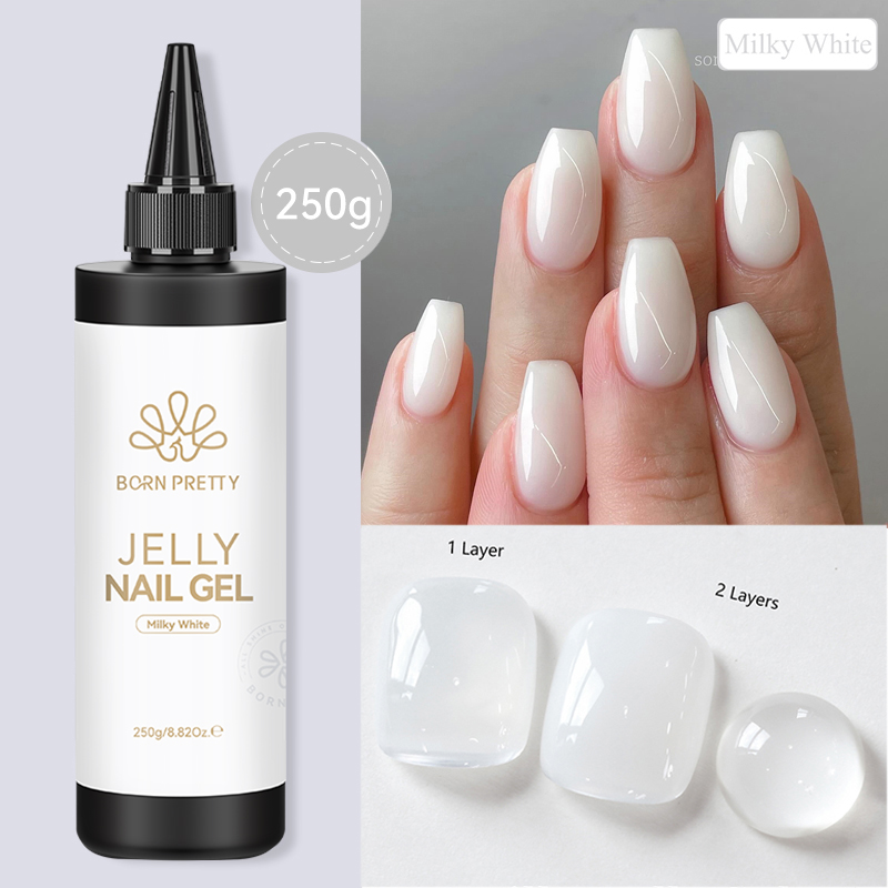 BORN PRETTY 250g Jelly Milky W - مراجعة Gel Refill Pack وسعره