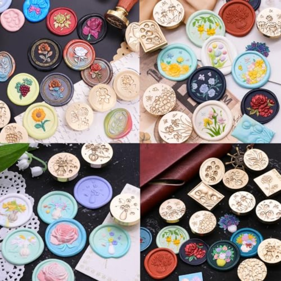 600Pcs Wax Seal Beads, Sealing - مراجعة Wax Seal Stamp Set وسعره