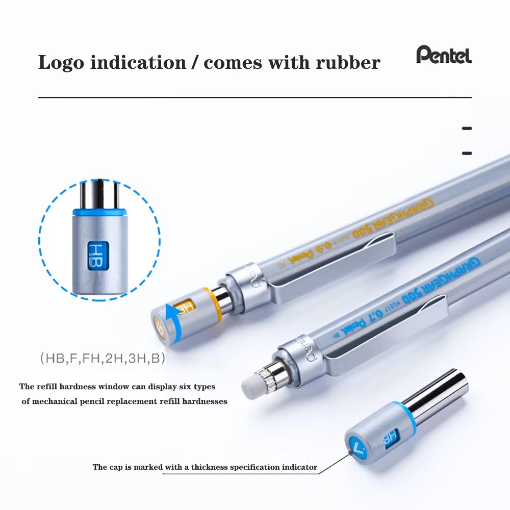 1pc Pentel Graphgear 500 Draft - مراجعة Mechanical Pencil 0.3 وسعره